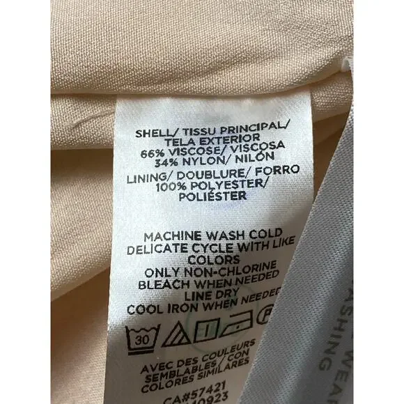 Ann Taylor LOFT Pink Champagne Floral Flutter Sleeve Mini Dress Size X-Small NWT - Picture 10 of 10